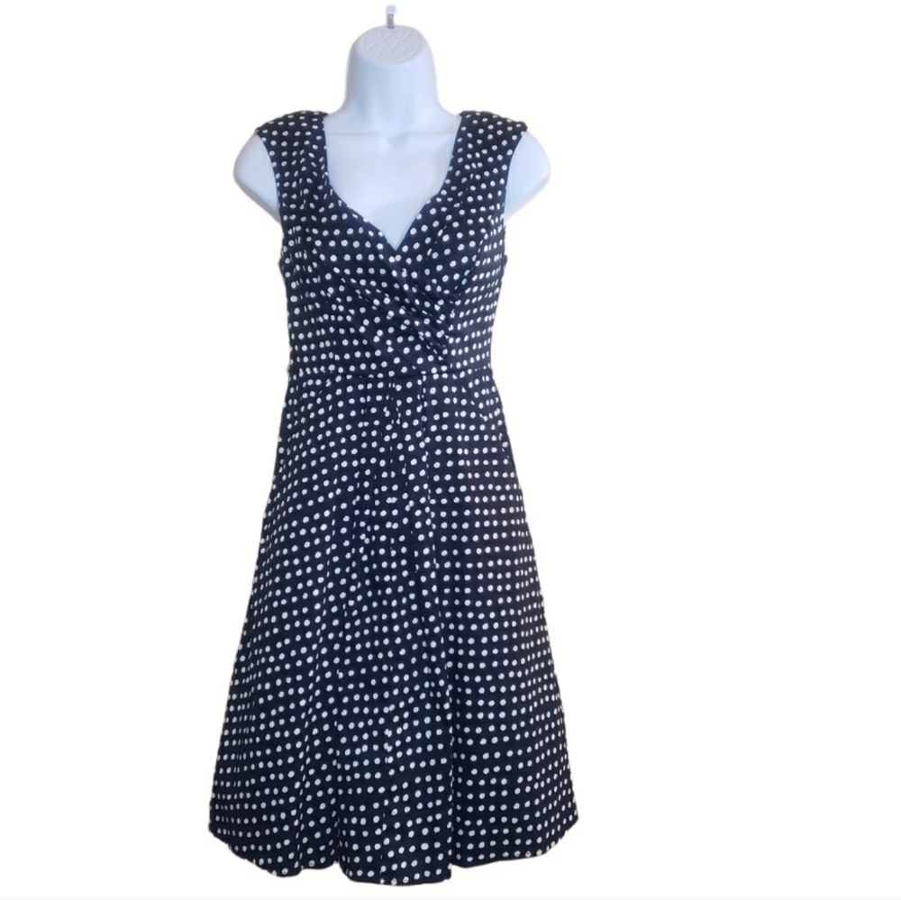 Jessica Simpson Black Polka-dot Sleeveless Dress